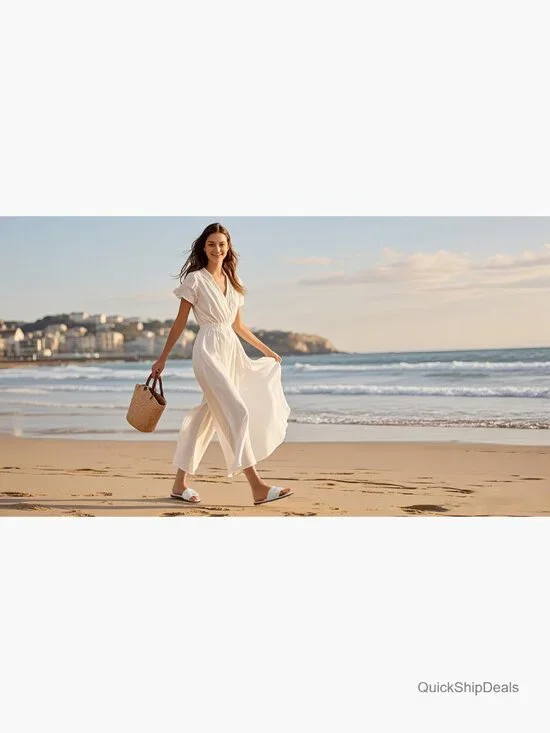 Raffia Flat Sandals Square Toe Slide Slip On Summer Beach - Picture 7 of 7